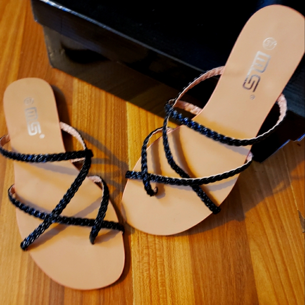 Black Braided Sandles